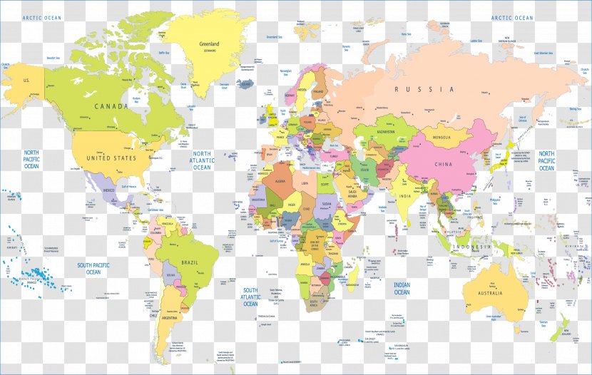 Zipengzhen World Map Vector Transparent PNG