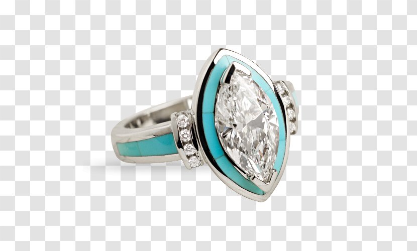 Turquoise Ring Jewellery Diamond Gold - Gemstone Transparent PNG