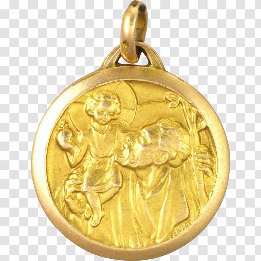 Gold Medal Saint Baptism - Classical Transparent PNG