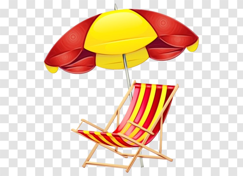 Beach Cartoon - Umbrella - Table Chair Transparent PNG