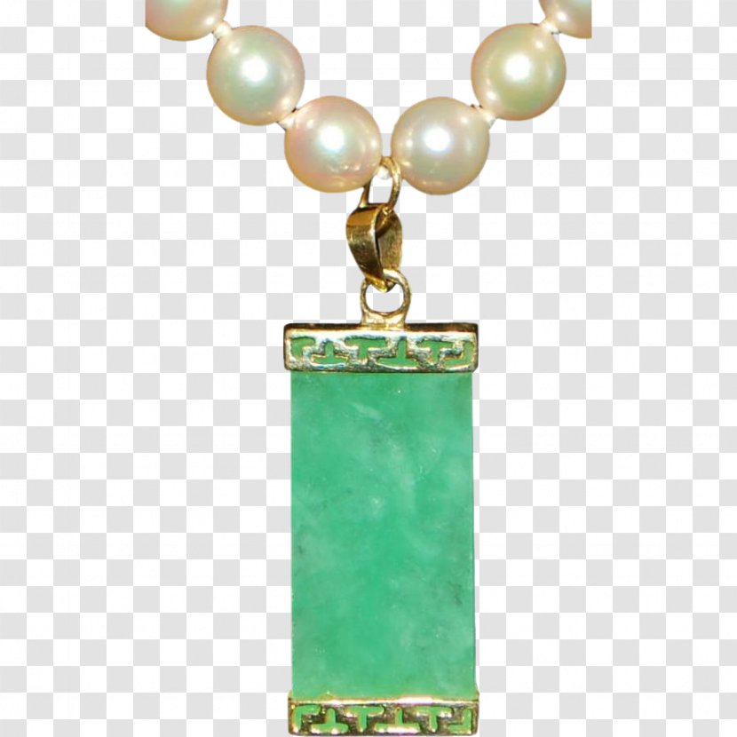Emerald Cultured Pearl Necklace Turquoise Transparent PNG