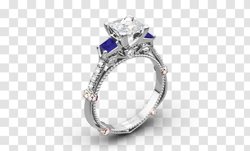 Wedding Ring Sapphire Silver Transparent PNG