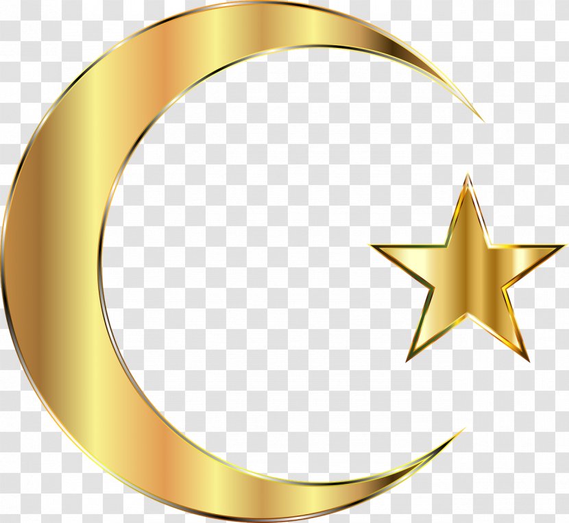 Star And Crescent Moon Clip Art - Golden Stars The Transparent PNG
