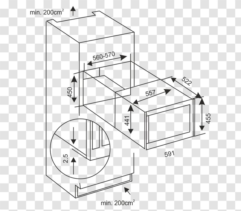 Drawing Technology Furniture Diagram - Black And White Transparent PNG