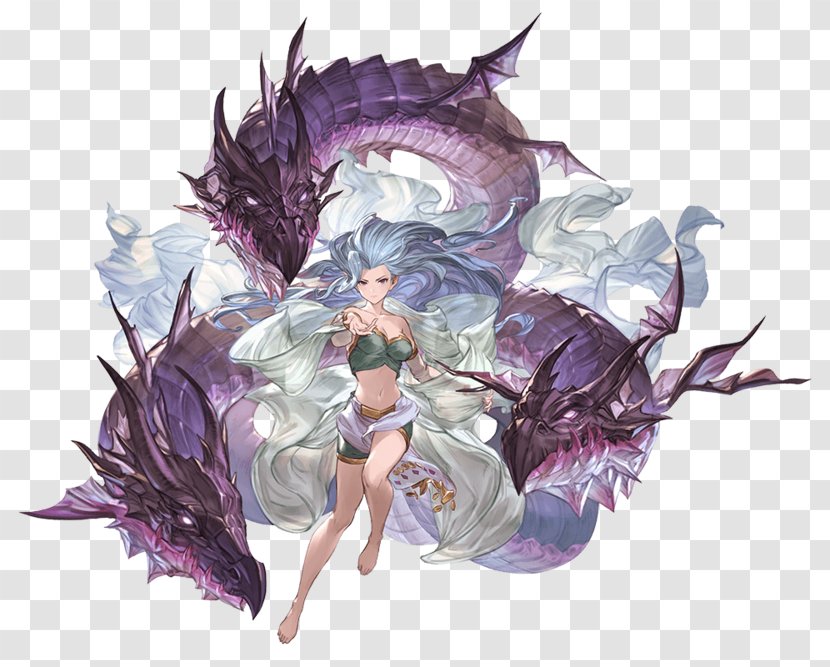 Granblue Fantasy Tiamat Sandalphon Harut And Marut Cygames - Watercolor - Amakano Transparent PNG