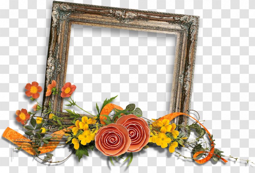 Picture Frames Cut Flowers Wreath - Flower Bouquet - Green Frame Transparent PNG