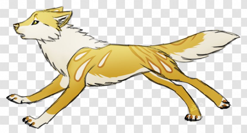 Cat Red Fox Dog Yellow Clip Art - Vertebrate Transparent PNG