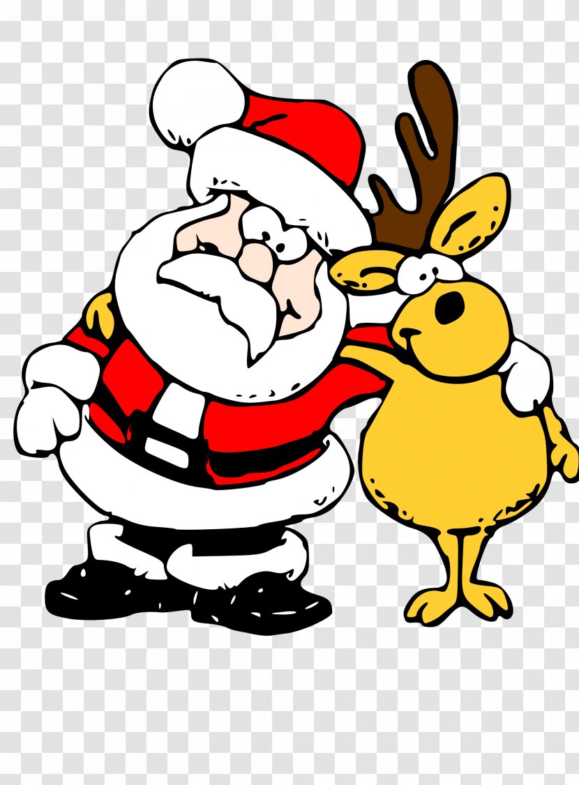Rudolph Santa Clauss Reindeer Clip Art - Christmas - Dog Clipart Transparent PNG