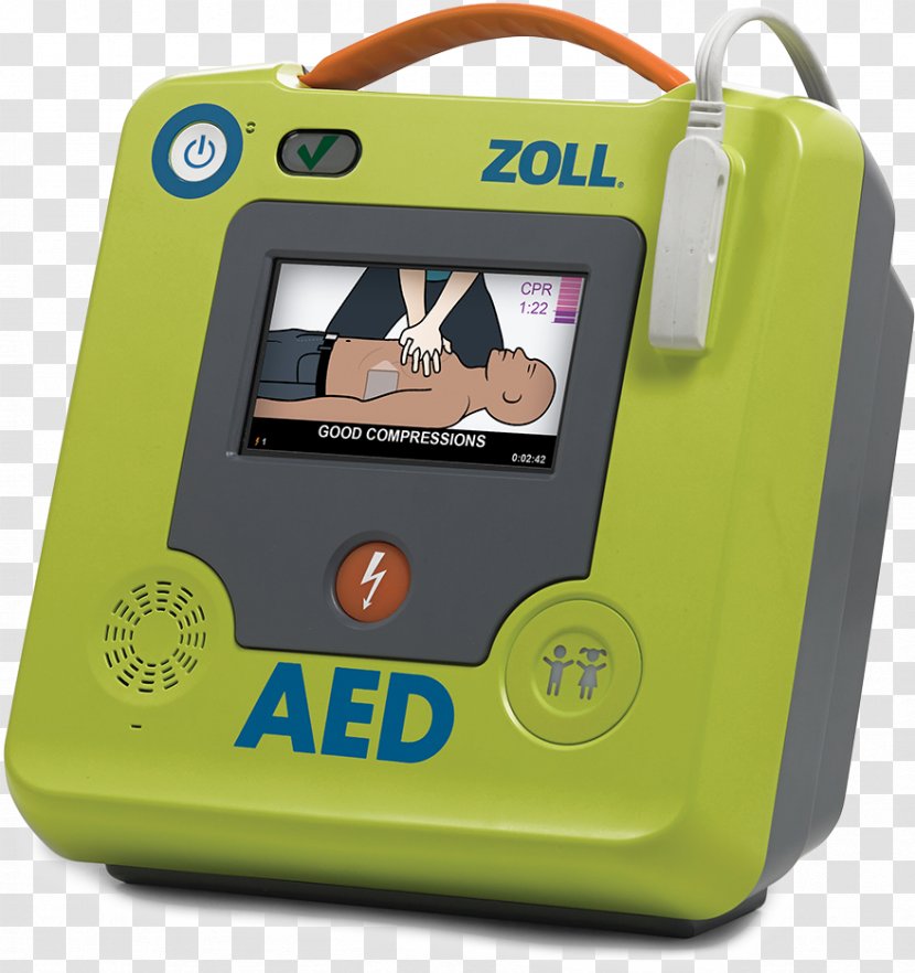 Automated External Defibrillators Defibrillation Lifepak Cardiopulmonary Resuscitation Medical Device - Semiautomatic Firearm - Aed Transparent PNG