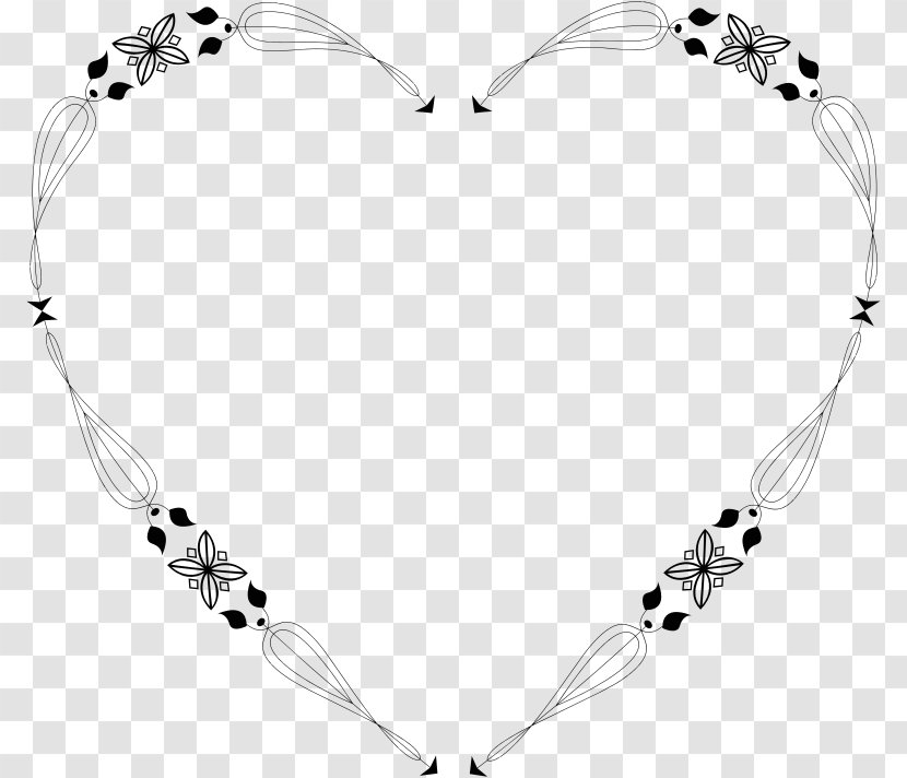 Right Border Of Heart Decorative Arts Geometry Line - Cartoon Transparent PNG