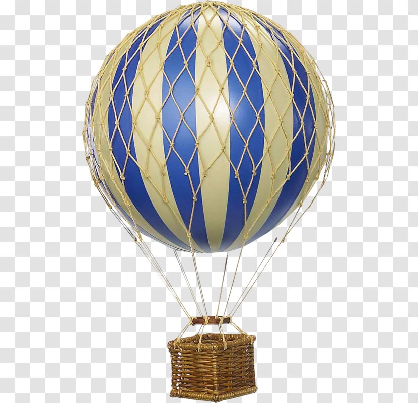 Hot Air Balloon Blue Color Red - Green Transparent PNG