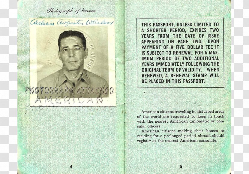 United States Passport Document Golf - Vietnam War Transparent PNG