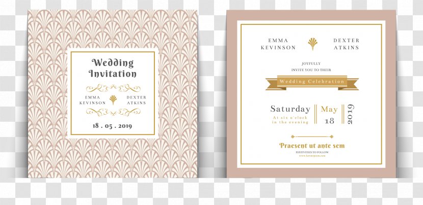 Wedding Invitation Convite Marriage - Gratis - Vector Invitations Transparent PNG