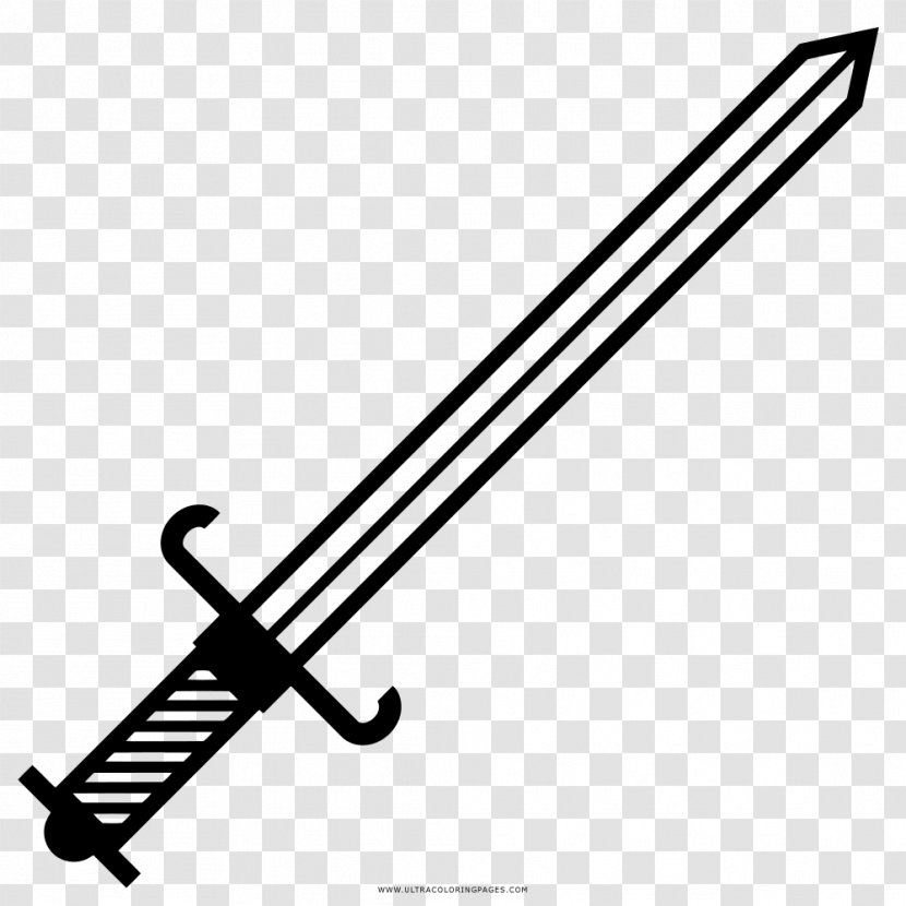 Sword Drawing Black And White Orcrist Transparent PNG