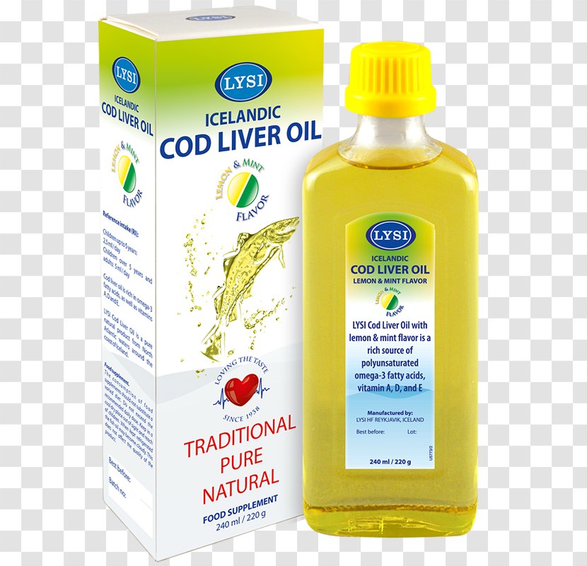 Cod Liver Oil Fish Omega-3 Fatty Acids - Omega3 - Lemon Mint Transparent PNG