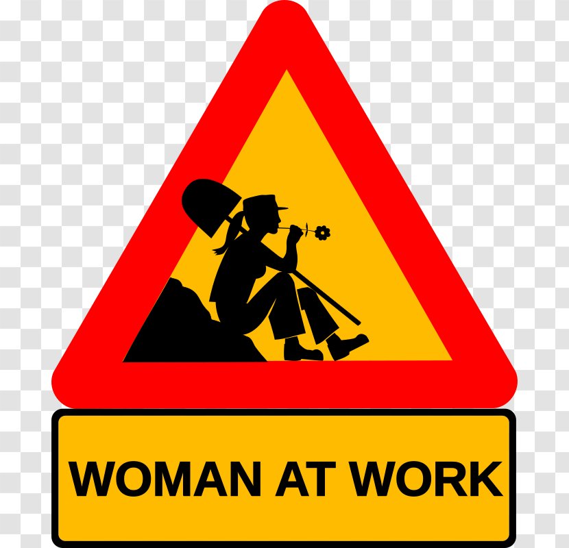 Men At Work Traffic Sign Warning Clip Art Transparent PNG