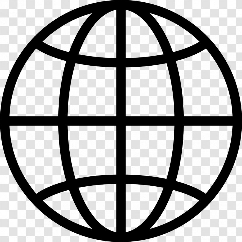 Globe World Earth - Black And White Transparent PNG