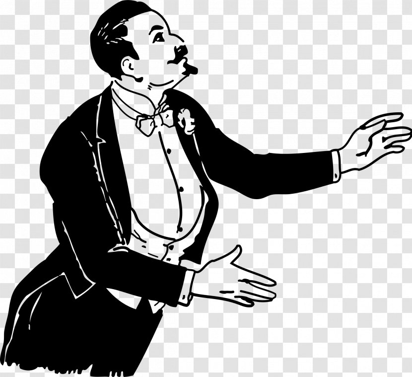 Illusionist Magician Clip Art - Black And White Transparent PNG