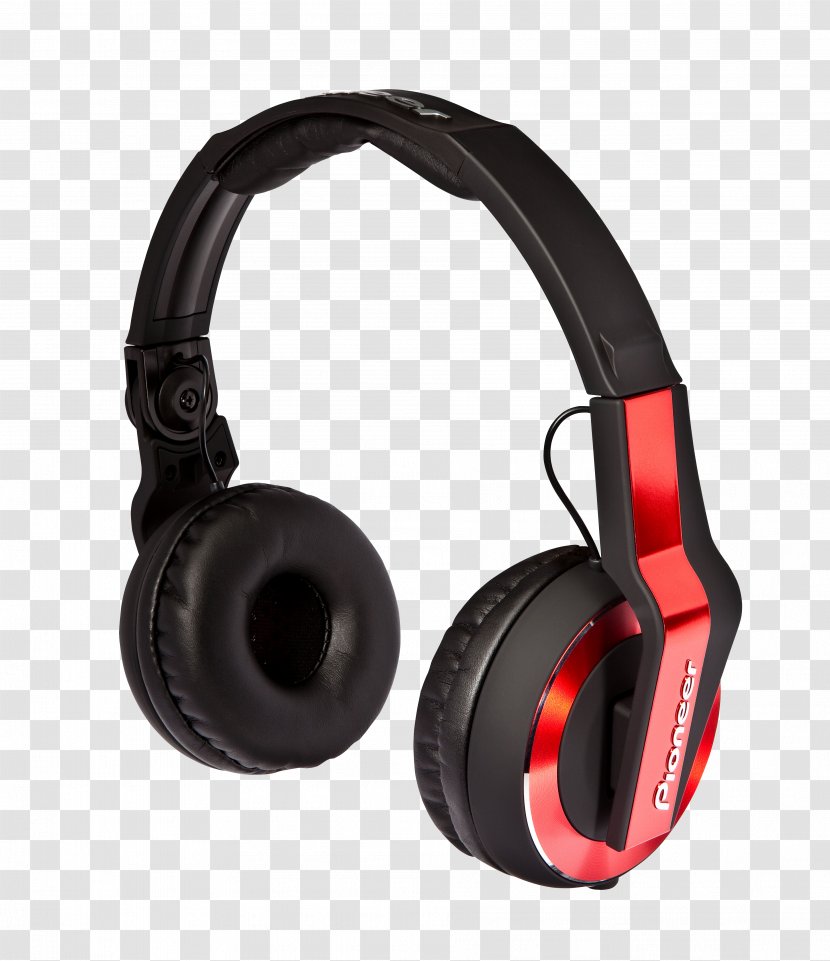 Headphones Disc Jockey Audio Pioneer DJ Mixer - Sound - Red Transparent PNG