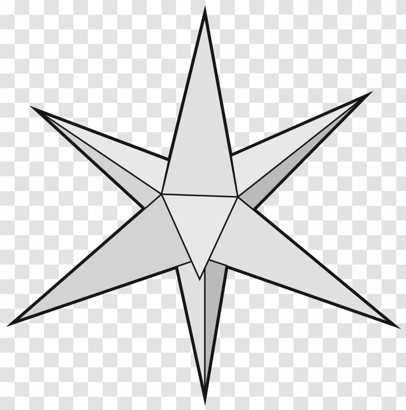 Star Of Bethlehem Template Christmas Ornament - Black And White - Paper Transparent PNG