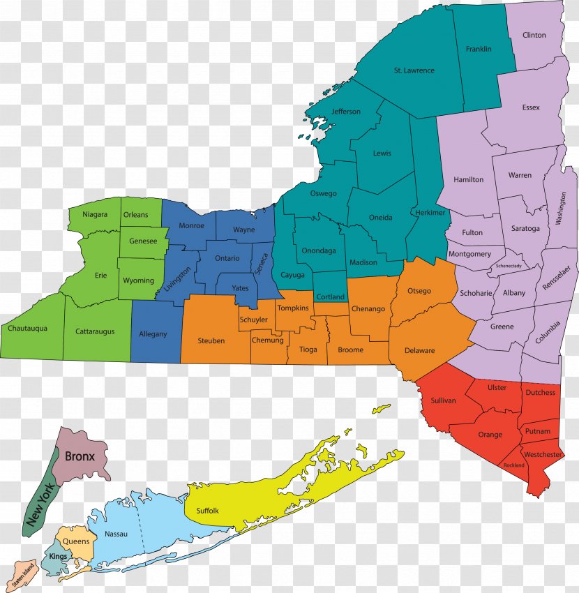 New York Map - Area Transparent PNG