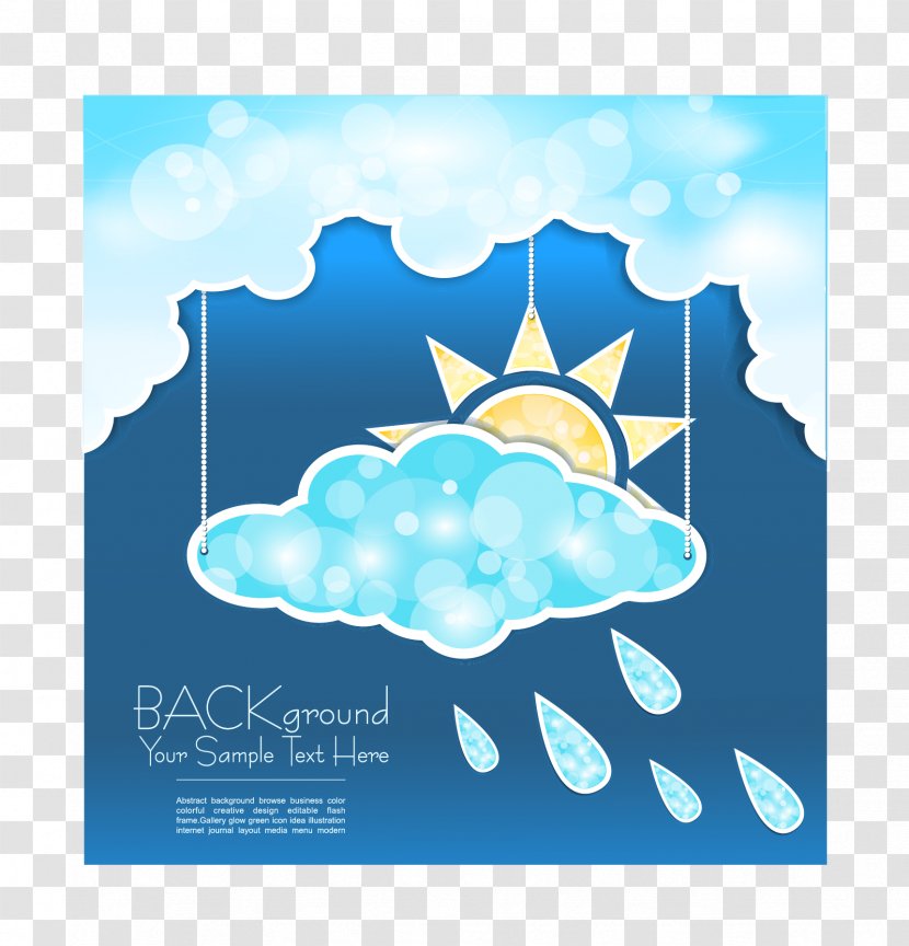 Weather Rain Clip Art - Flower - Vector Rainy Background Transparent PNG