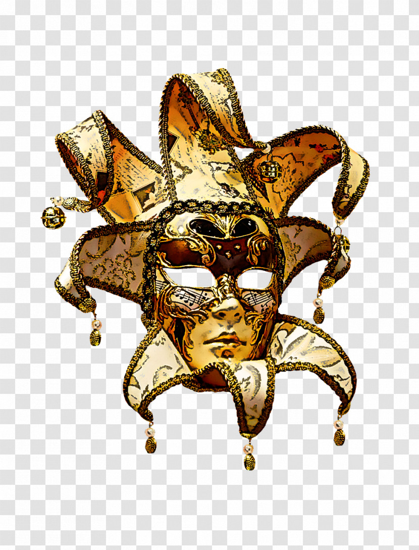 Jester Mask Headgear Brooch Costume Transparent PNG