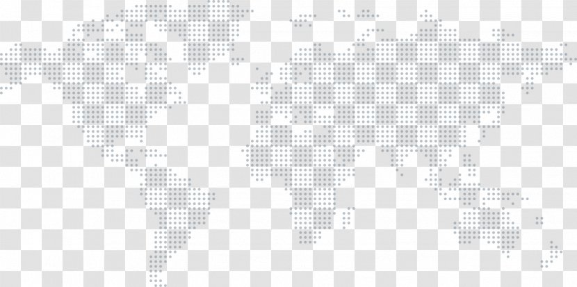 World Map Monochrome - Black And White Transparent PNG