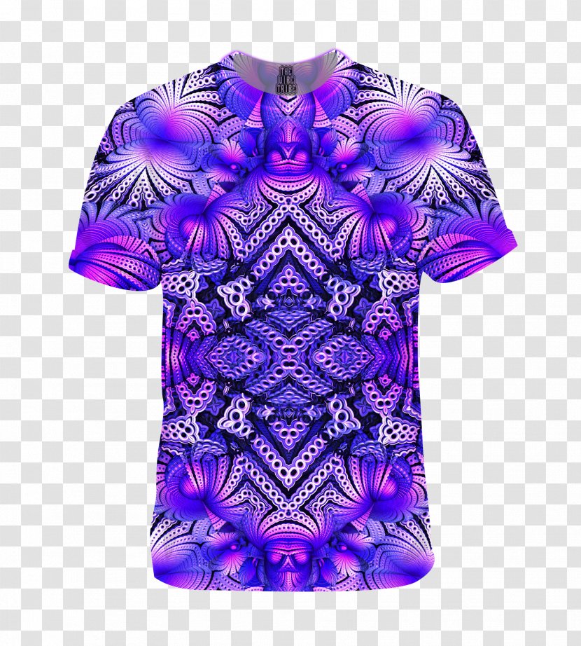 T-shirt Sleeve Neck Pattern - Purple Transparent PNG