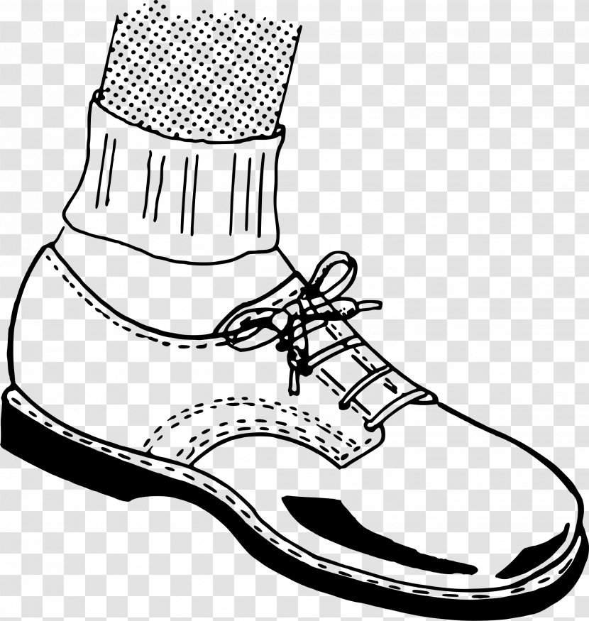 Oxford Shoe Shoelaces Clip Art - Monochrome - White Transparent PNG