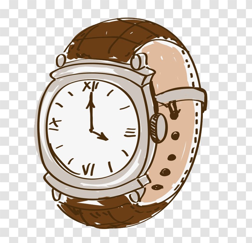 Analog Watch Brown Clock Accessory - Home Accessories Hardware Transparent PNG