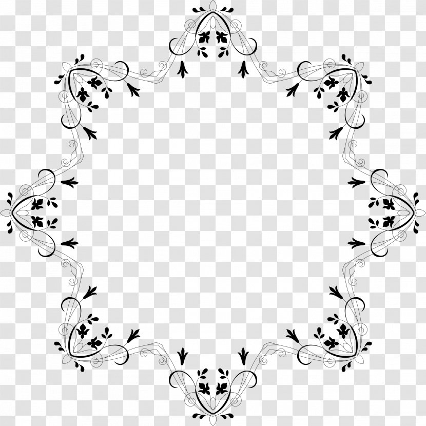 Flower Line Art Clip - Cartoon - Small Fresh Borders Decorative Map Transparent PNG