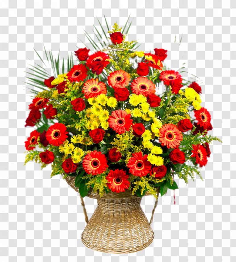 Flower Bouquet Floristry Transvaal Daisy Delivery - Vase - Gerbera Basket Transparent PNG