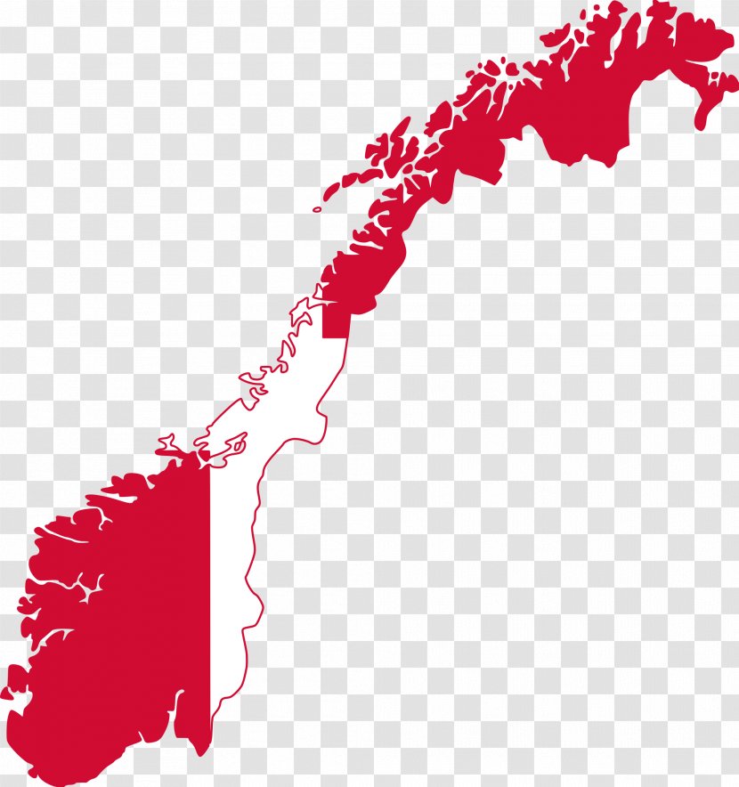 Flag Of Norway Vector Map - Europe Transparent PNG