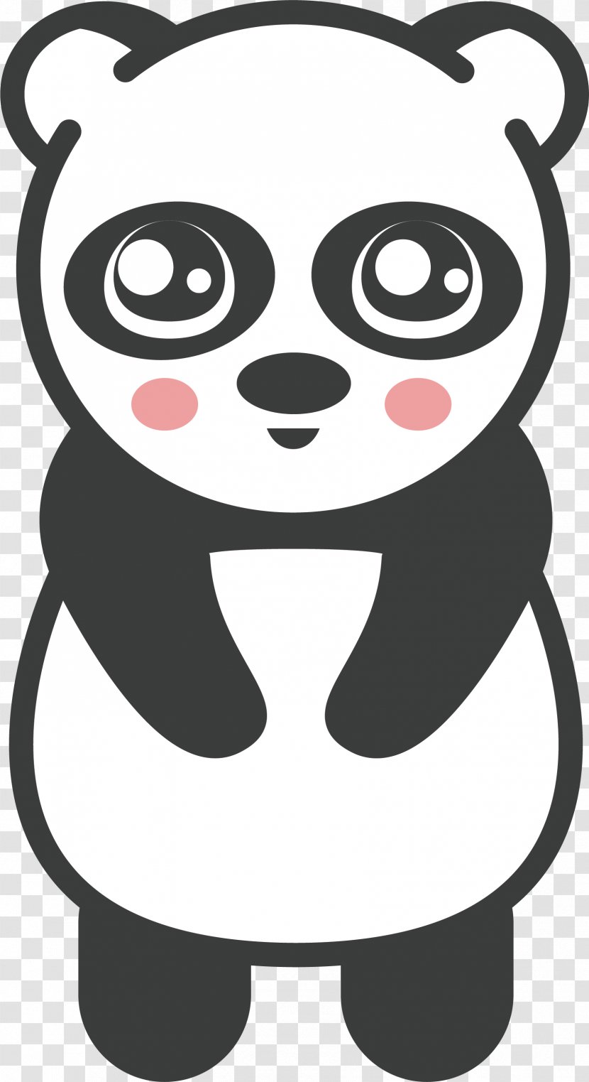 Bear Giant Panda Red Clip Art - Carnivoran - Cartoon Cute Little Transparent PNG