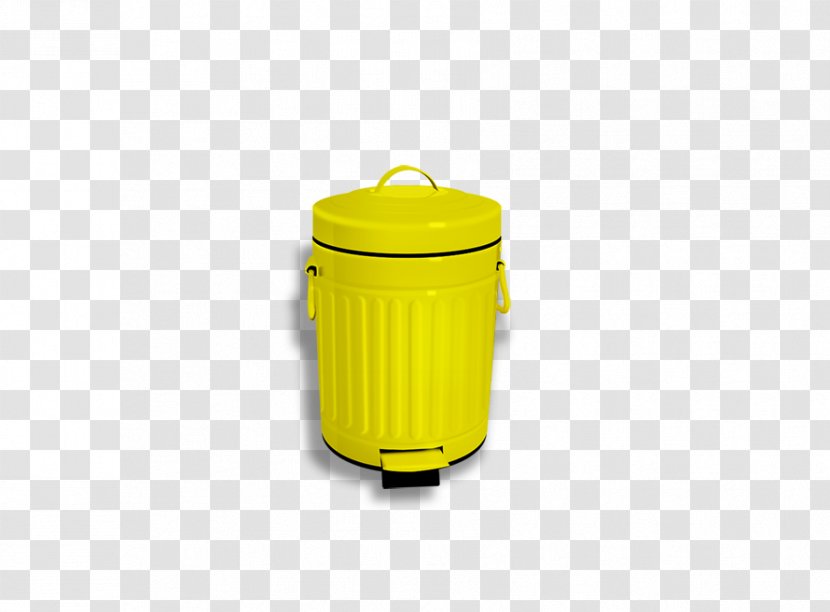 Material Waste Container Packaging And Labeling - Cup - Yellow Trash Can Transparent PNG