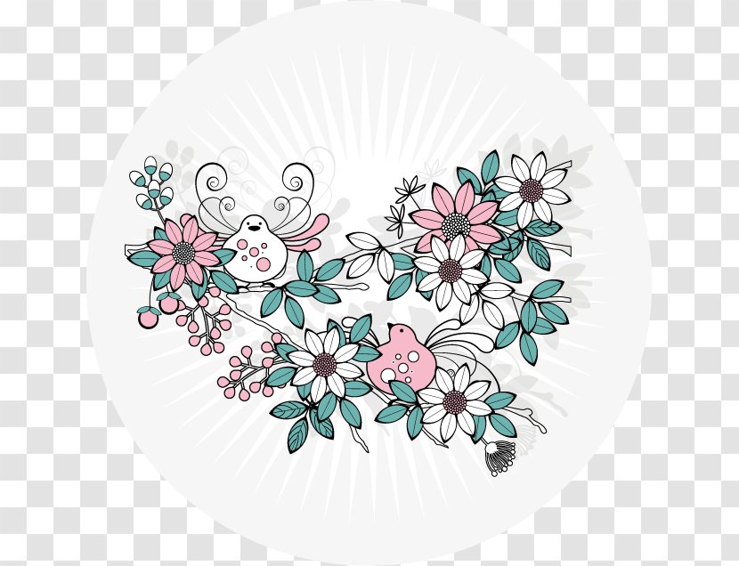 Floral Design Petal Teal Pattern - Flower Transparent PNG