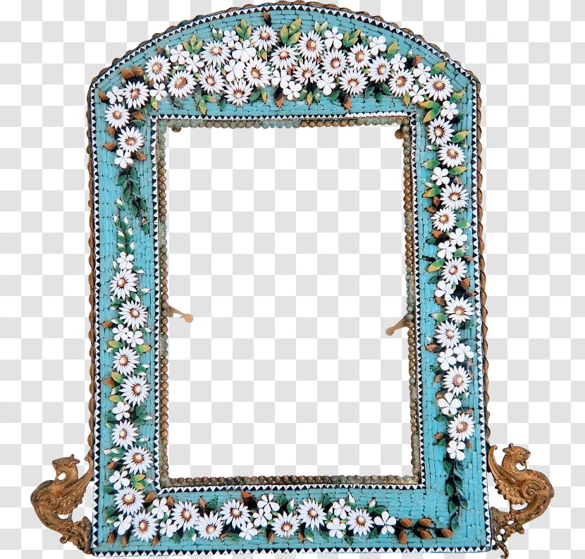 Picture Frames Turquoise Rectangle - Frame - Metallic Mosaic Transparent PNG