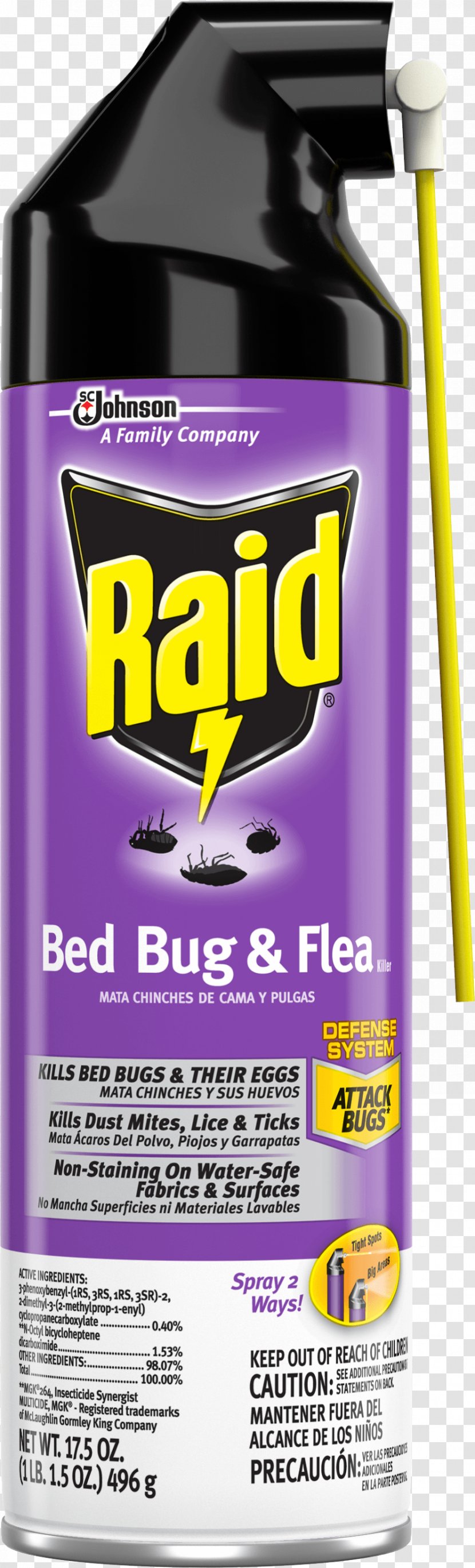 Insecticide Raid Fogger Bed Bug - Spider Insect Transparent PNG