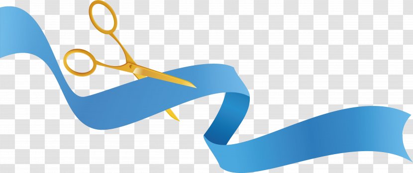 Ribbon Blue Computer File - Opening Ceremony Transparent PNG