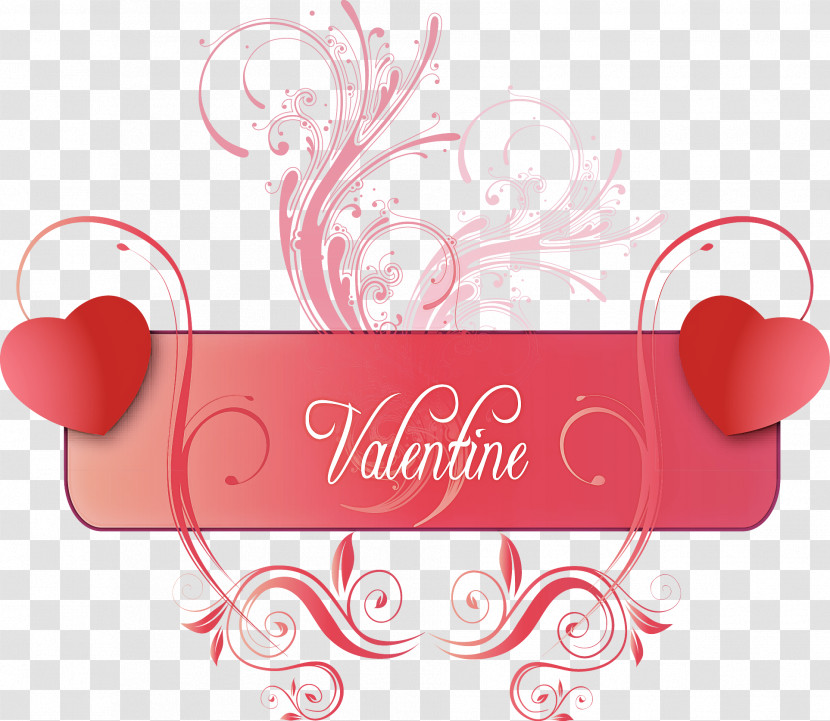 Text Heart Red Pink Label Transparent PNG