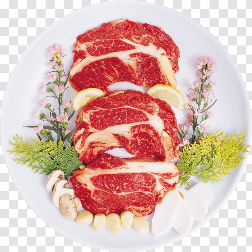 Sirloin Steak Chicken Meat Larb - Cartoon - And Poultry Transparent PNG
