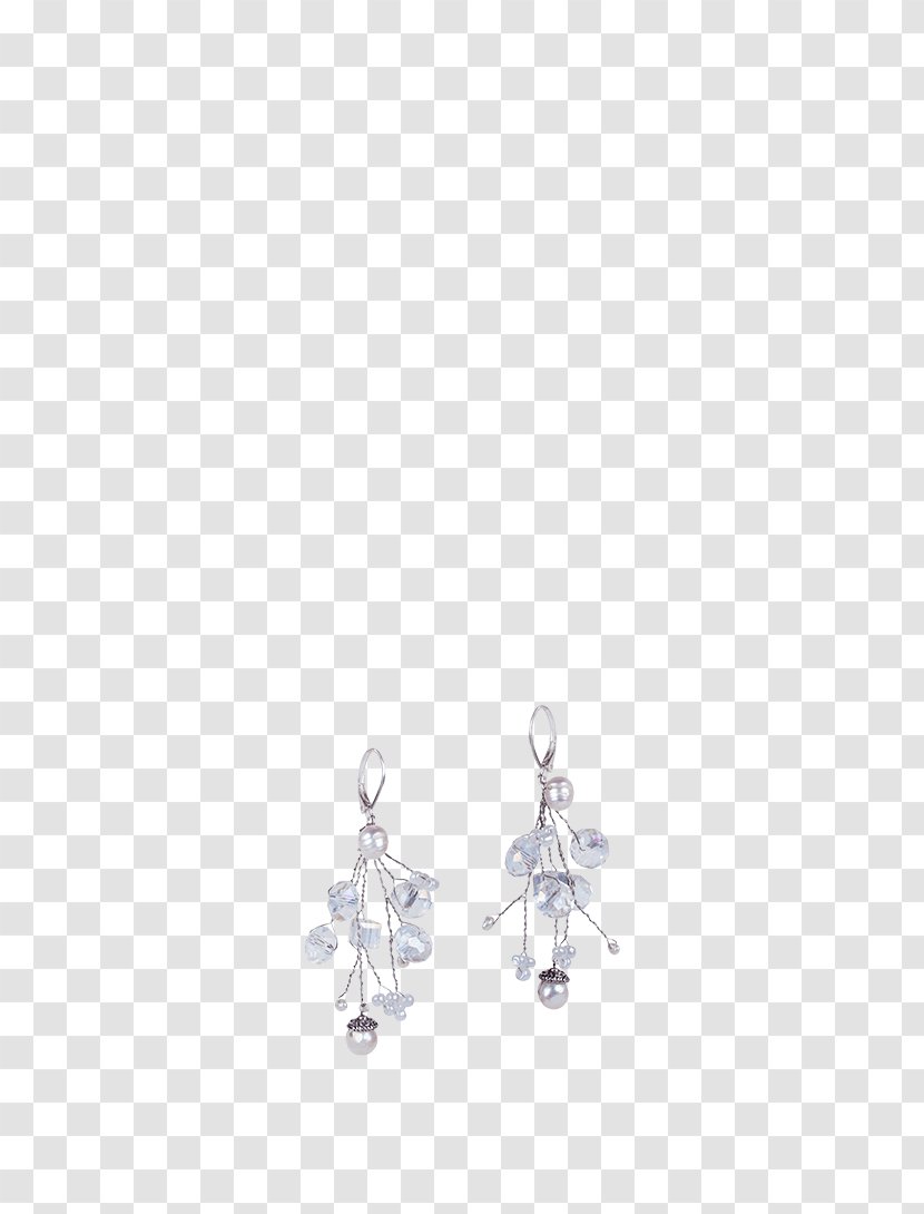 Pearl Earring Silver Body Jewellery - Jewelry Making Transparent PNG