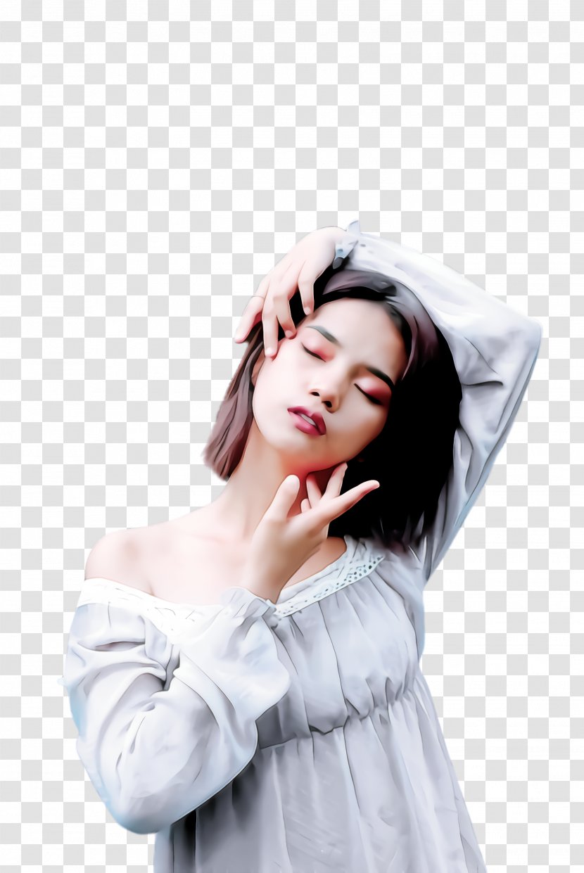 Hair Skin Beauty Nose Forehead - Gesture - Neck Transparent PNG
