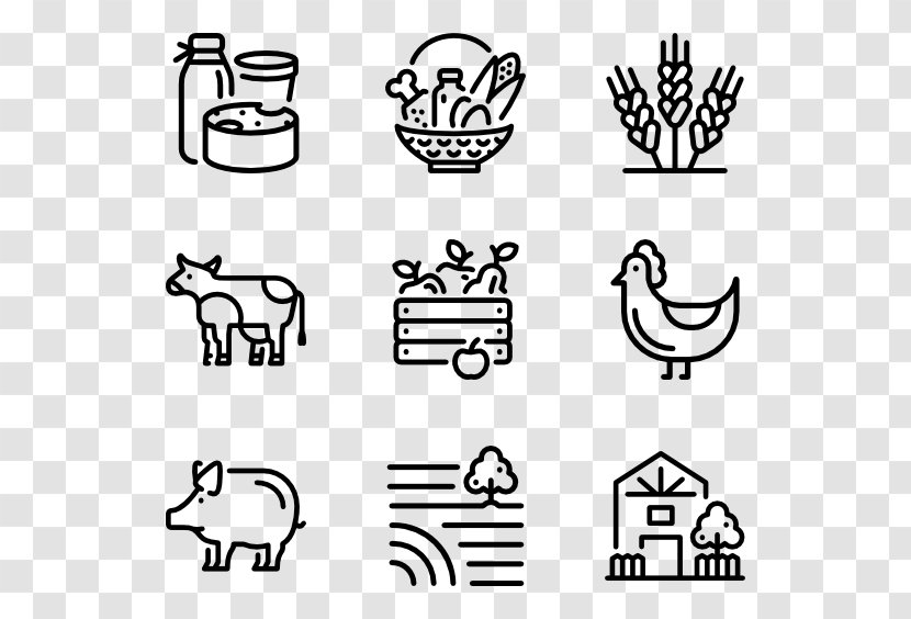 Icon Design Symbol Agriculture - Monochrome - Farm Transparent PNG