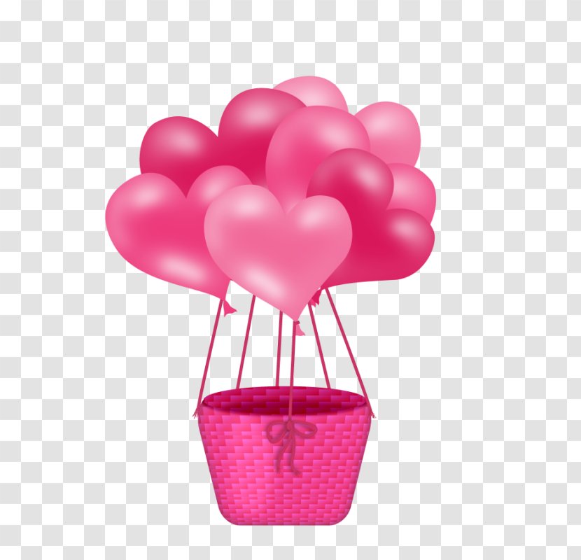 Hot Air Balloon Valentine's Day Heart Clip Art - Birthday Transparent PNG
