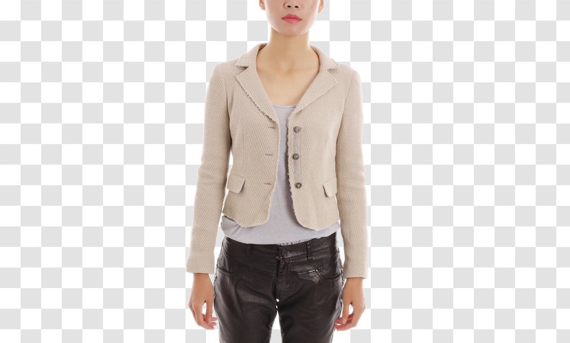 Blazer Outerwear Top Download - Khaki Jacket Coat Transparent PNG