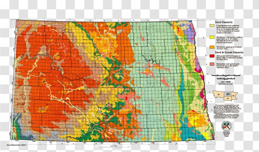 North Dakota Topographic Map South Topography - Superimposing Transparent PNG