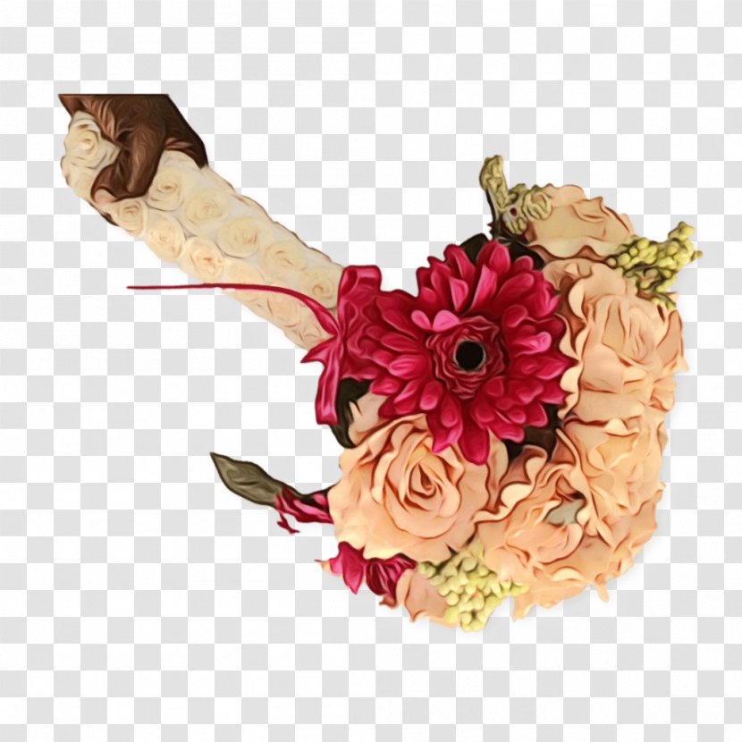 Wedding Watercolor Flowers - Garden Roses - Headpiece Rose Family Transparent PNG