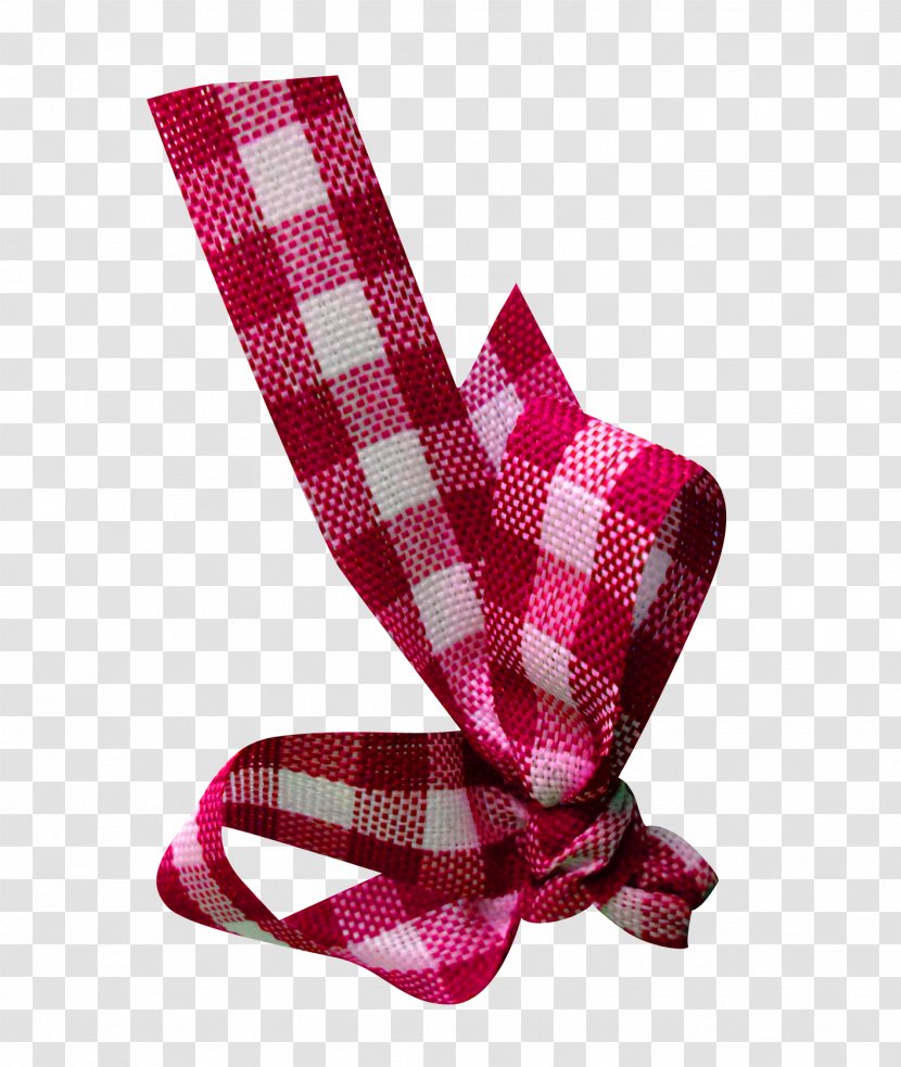 Paper Ribbon Pattern - Scrapbooking - Red Plaid Bow Transparent PNG